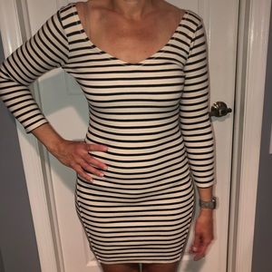 A&F Bodycon Striped Dress